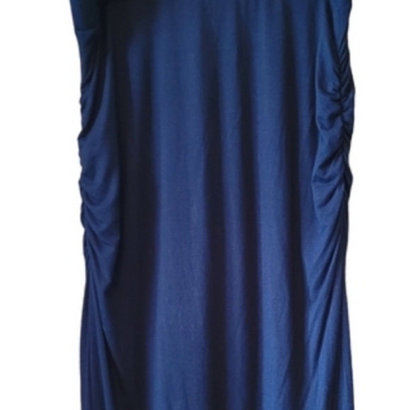 Banana Republic Ruched Sides Lined midi skirt Black Medium - Picture 3 of 6